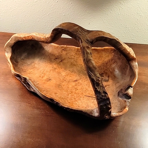 Artisan Made Burlwood Wine Bottle display - Picture 2 of 7